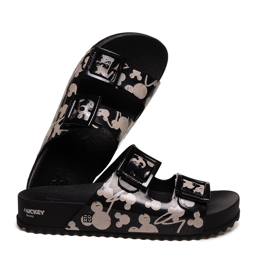 ラッキー Babuche Preta Disney Mickey Zaxy Feminina | Oscar